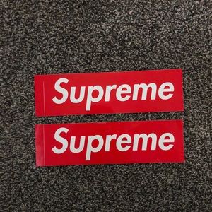 Two Supreme stickers